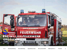 Tablet Screenshot of feuerwehr-grossenwiehe.de